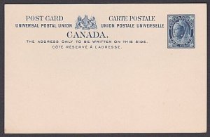 CANADA QV 2c postcard unused...............................................A1687