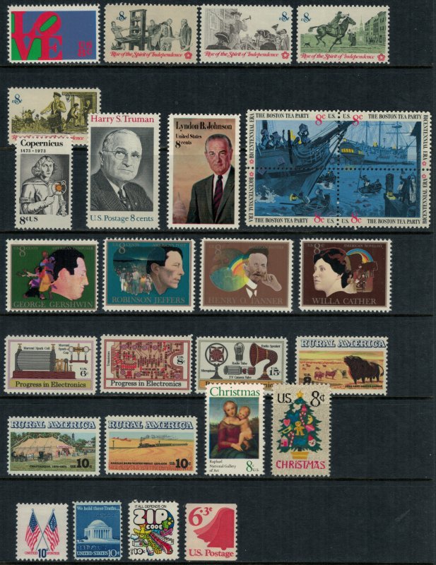 U.S. #1475-1518* NH   1973 Year Set