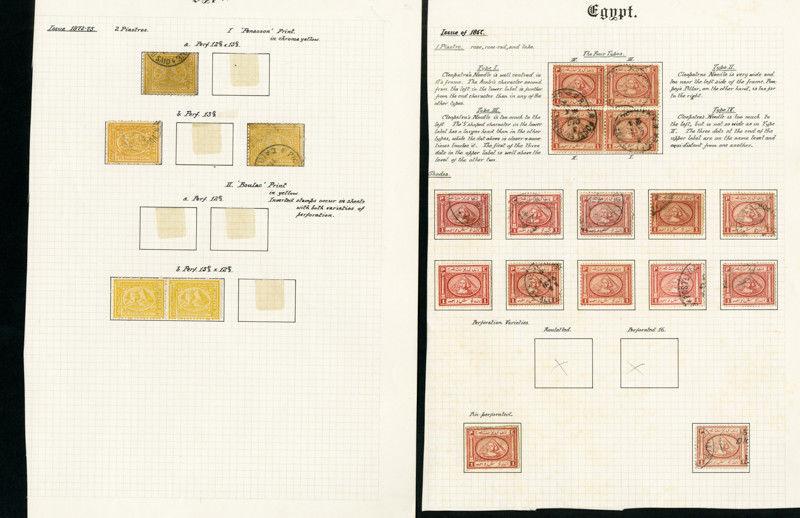 Egypt Stamp Study 1860's Classic Issue mint/used 130x +