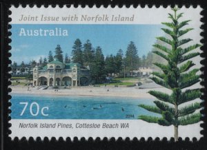 Australia 2014 MNH Sc 4145 70c Pine, Cottesloe Beach Joint Norfolk Island