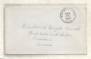 1928 Farmington, CT to ADM George Marvell Naval Station Pearl Harbor (52796)