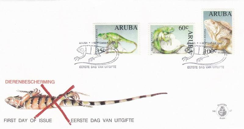 Aruba 1993 Iguana FDC Unadressed VGC