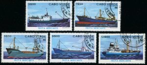 CAPE VERDE Sc 422-26 USED - 1980 - Merchant Ships - SHORT SET