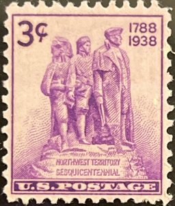 Scott #837 1938 3¢ Northwest Territory Sesquicentennial MNH OG