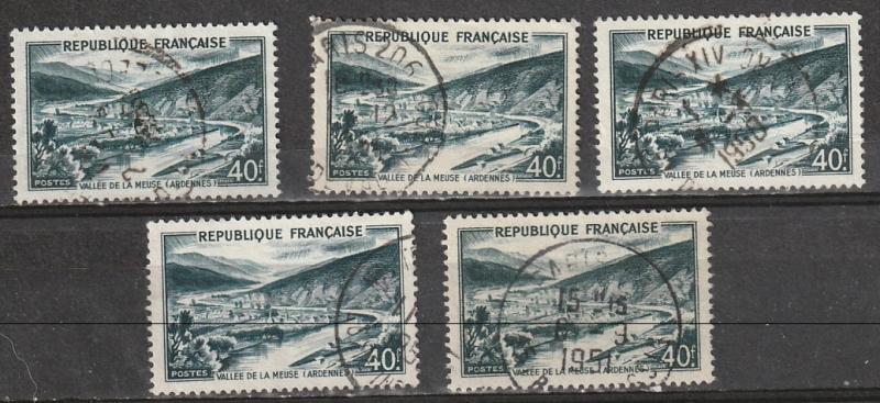 #631 France Used lot of 5