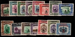 NORTH BORNEO SG335/49 1947 CROWN COLONY SET (1c HAS PIN HOLE) FINE USED