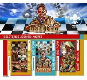 Guinea-Bissau 2021 MNH Scouting & Chess Stamps Boy Scouts Sports 3v M/S
