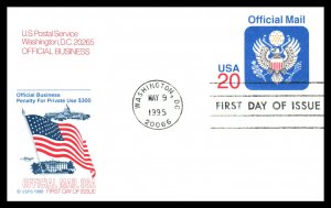 US UZ6 Official Mail Artmaster U/A FDC Postal Card