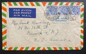 1947 Donegal Ireland Airmail Cover to Newark NJ USA