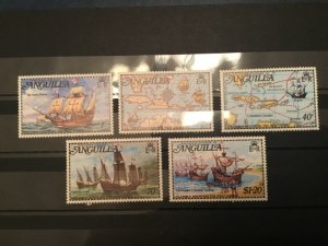 ICOLLECTZONE Anguilla #174-78 Ships-Discovery of West Indies VF NH 