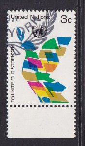 United Nations  New York  #267 cancelled 1975 flags forming dove 3c