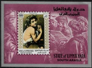 Aden, Upper Yafa Michel's #Block 13 MNH S/Sheet - Painting