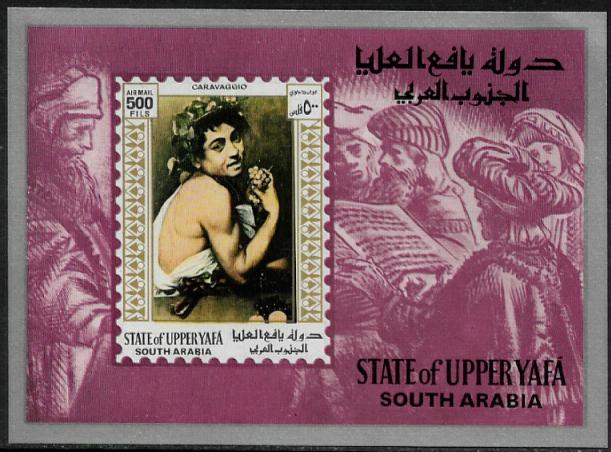 Aden, Upper Yafa Michel's #Block 13 MNH S/Sheet - Painting