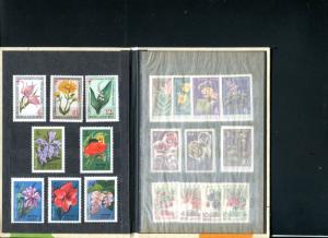 Flower Stamps From Russia In Presentation Folder With Clear Strips All MNH