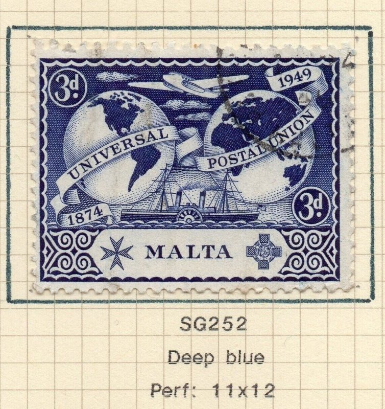 Malta 1949 Early Issue Fine Used 3d. NW-156787