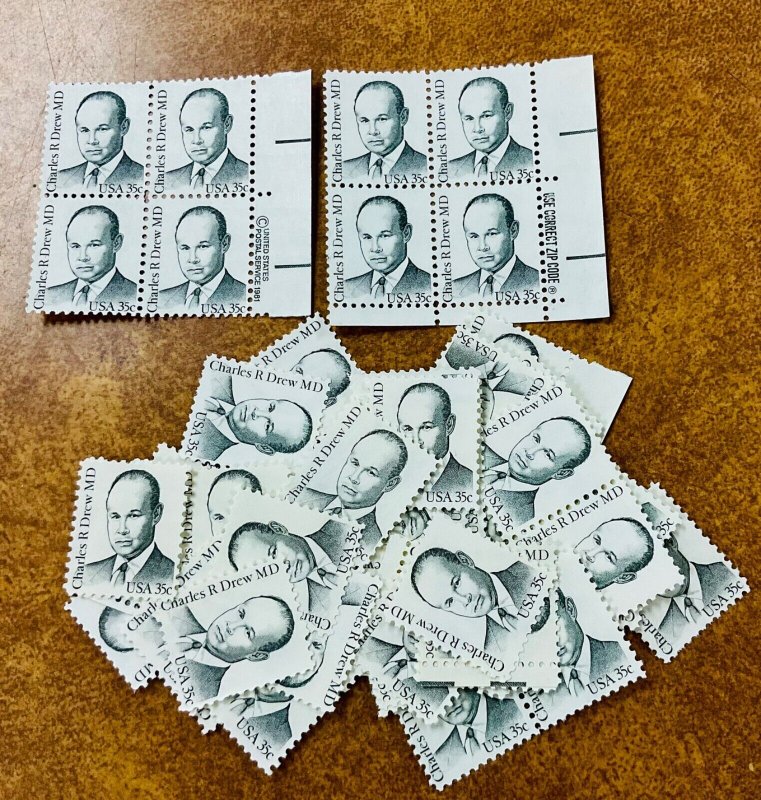 1865 Charles R Drew  50 MNH stamps Medical Doctor , Black history stamps