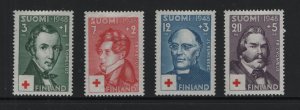 Finland  #B87-B90   MH  1948  portraits  for Red Cross