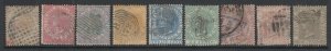 Straits Settlements, Scott 10-18 (SG 11-19), used