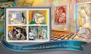 Togo - 2016 Artist Pablo Picasso - 4 Stamp Sheet - TG16313a