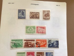 Bulgaria 1938 - 1939 mounted mint and used stamps album page Ref 61838