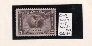 CANADA # C2 VF-MNH 5cts AIRMAIL CAT VALUE $240 (AIR1)