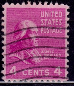 United States, 1938, James Madison, 4c, sc#808, used