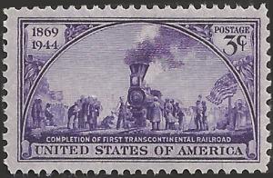 # 922 MINT NEVER HINGED TRANSCONTINENTAL RAILROAD