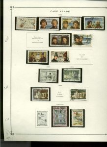 Collection, Cape Verde Mainly Scott Album Page, 1912/1982, Cat $56, Mint & Used