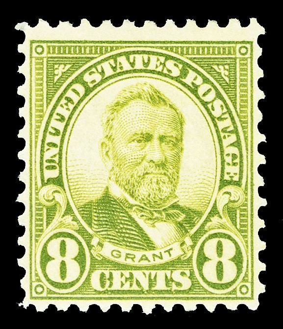 Scott 560 8c Grant Flat Plate Issue Mint F-VF OG LH Cat $37.50