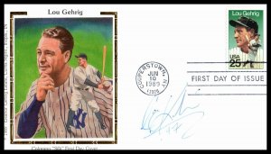 1989 Lou Gehrig The Iron Horse Sc 2417 Colorano FDC signed Corey Koskie (1S