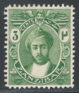 Zanzibar 1913 Sultan Khalifa bin Harub 3c Scott # 121 MH