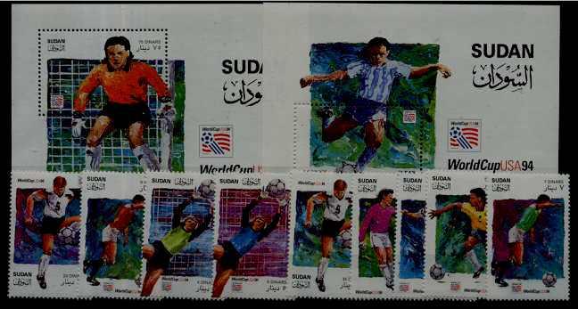 Sudan 470-80 MNH Football-94 SCV29.70