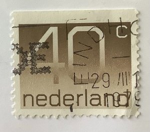 Netherlands 1976 Yt  1044b used - 40c,  Numeral