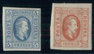 ROMANIA #23-4, 5pa-20pa, og, LH, VF, Scott $80.00