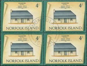 Norfolk Island 1973 SG136 4c Historic Building block FU