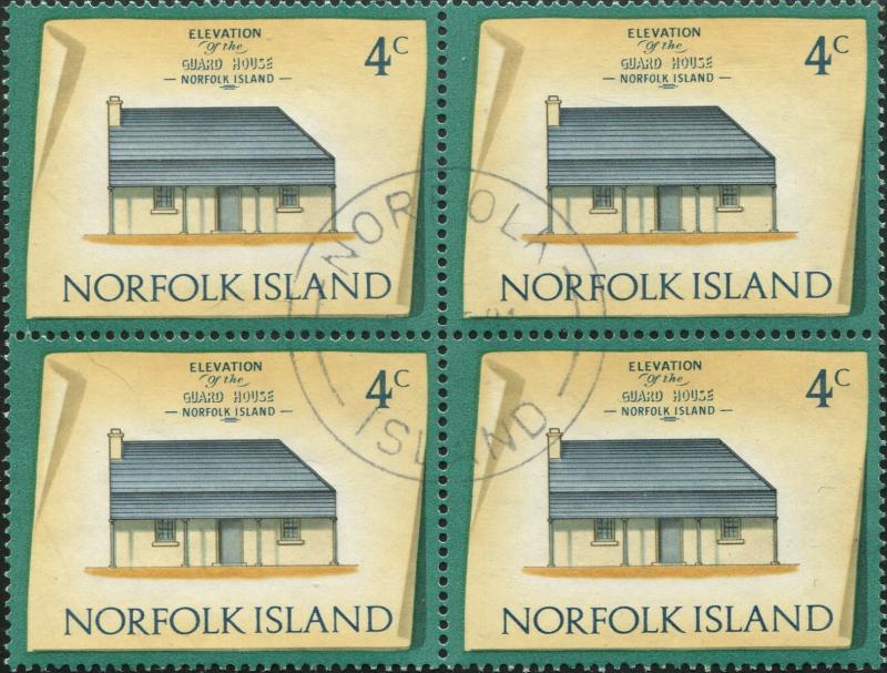 Norfolk Island 1973 SG136 4c Historic Building block FU