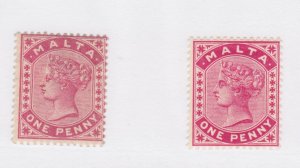MALTA 9a  mint hinged  / +#9 to compare