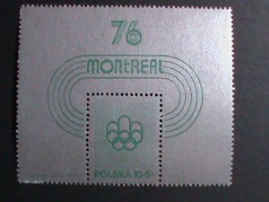 POLAND-1975--SC# B130- 21ST OLYMPIC GAMES-MONTREAL-CANADA MNH-S/S VERY FINE
