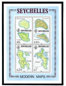 Seychelles 490a MNH 1982 Maps S/S