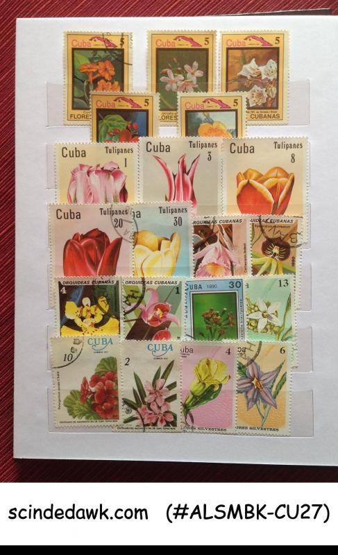 COLOURFUL COLLECTION OF CUBA STAMPS IN SMALL STOCK BOOK - 360 USED STAMPS