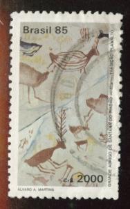 Brazil Scott 200 Used 1985 creased stamp