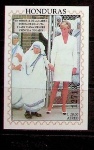 HONDURAS Sc C1013 NH SOUVENIR SHEET OF 1997 - PRINCESS DIANNA & MOTHER TERESA