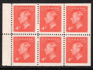 306bi, Scott, booklet pane of 6 x 4c (BK42b), stitched, MNHOG, VF, KGVI