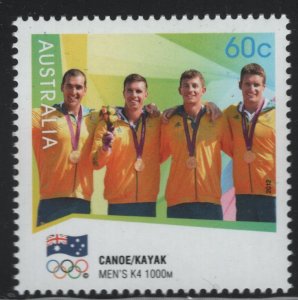 Australia 2012 MNH Sc 3750 60c Men's K4 1000m Kayak Gold Medalist