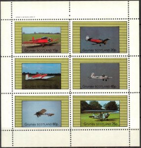 {G073} Grunay Scotland Aviation Airplanes (3) Sh.6 MNH Cinderella !!