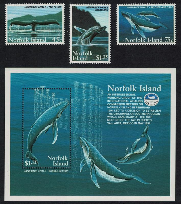 Norfolk Humpback Whale Conservation 3v+MS SG#587-MS590