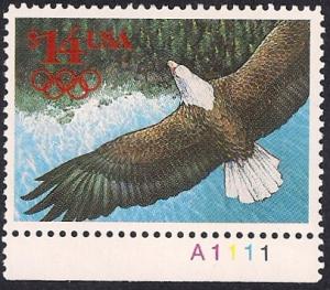 #2542 14.00 Dollars Express Mail, Eagle mint OG NH VF