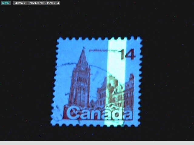 CANADA # 715ix T1 USED 1-BAR TAG ERROR G2aC(R) MF PAPER BS28406