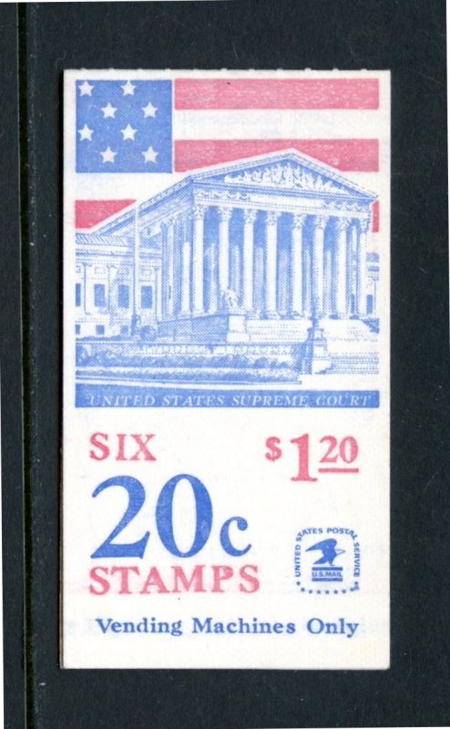 SCOTT  BK139  FLAG & SUPREME COURT  20¢  (1896a)  BOOKLET OF 6  MNH