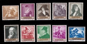 Spain 1337-1346, MNH Complete Set of 10 - Sert